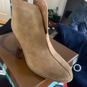 Faux suede boots